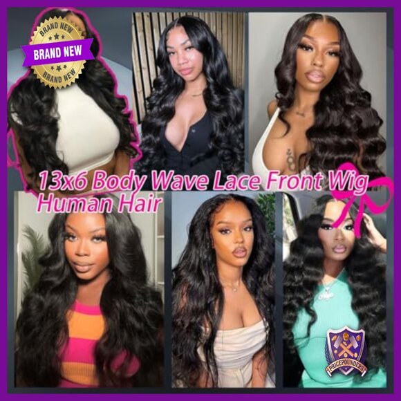 30 Inch Body Wave Lace Front Wig Human Hair 220 Density Glueless